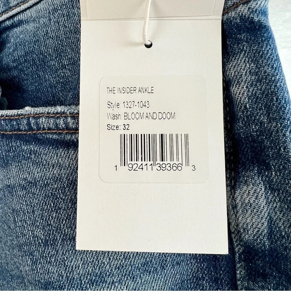 Mother Denim Insider High Rise Ankle Flare Jeans Bloom and Doom 32 Classic NWT - Picture 8 of 8